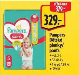 Albert Pampers dětské plenky / pants nabídka
