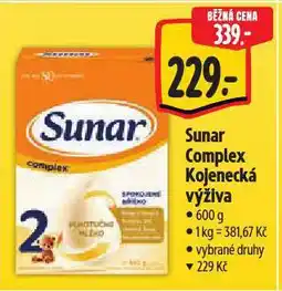 Albert Sunar complex kojenecká výživa nabídka