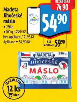 Albert Madeta jihočeské máslo nabídka