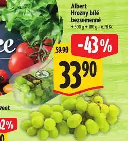 Albert Hrozny bílé bezsemenné nabídka