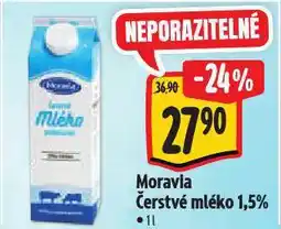 Albert Moravia čerstvé mléko 1,5% nabídka