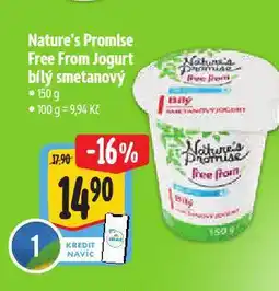 Albert Nature´s promise free form jogurt bílý smetanový nabídka