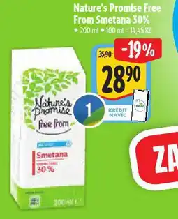 Albert Nature´s promise free form smetana 30% nabídka