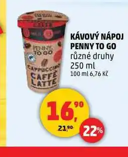 Penny Market KÁVOVÝ NÁPOJ PENNY TO GO, 250 ml nabídka