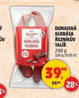 Penny Market DUNAJSKÁ KLOBÁSA ŘEZNÍKŮV TALÍŘ, 200 g nabídka