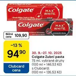 Tesco Colgate Zubní pasta, 75 ml, vybrané druhy nabídka