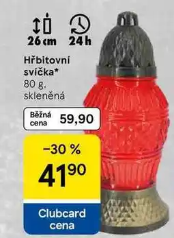 Tesco Hřbitovní svíčka, 80 g. skleněná nabídka