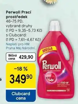 Tesco Perwoll Prací prostředek, 46-75 PD nabídka