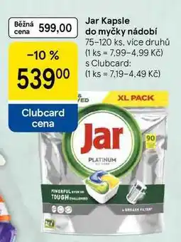Tesco Jar Kapsle do myčky nádobí, 75-120 ks, více druhů nabídka