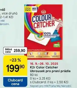 Tesco K2r Color Catcher Ubrousek pro praní prádla, 80 ks nabídka