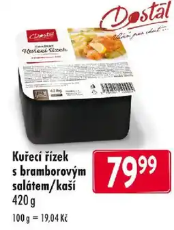 Qanto Kuřecí řízek s bramborovým salátem/kaší nabídka