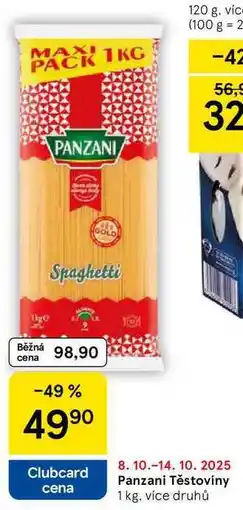 Tesco Panzani Těstoviny, 1 kg nabídka