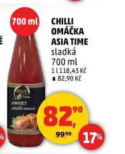 Penny Market CHILLI OMÁČKA ASIA TIME sladká, 700 ml nabídka