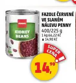 Penny Market FAZOLE ČERVENÉ VE SLANÉM NÁLEVU PENNY, 400 g nabídka