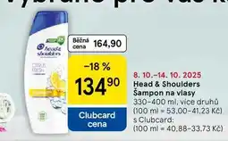 Tesco Head & Shoulders Šampon na vlasy, 330-400 ml, více druhů nabídka