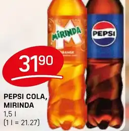 Flop Pepsi cola, mirinda nabídka