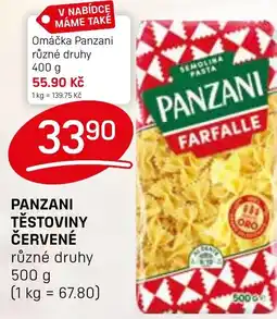 Flop Panzani těstoviny červené nabídka
