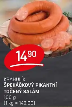 Flop Krahulík špekáčkový pikantní točený salám nabídka