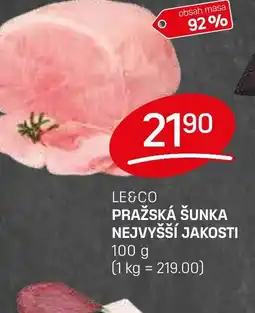 Flop Le&co pražská šunka nejvyšší jakosti nabídka