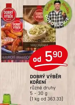 Flop Dobrý výběr koření nabídka