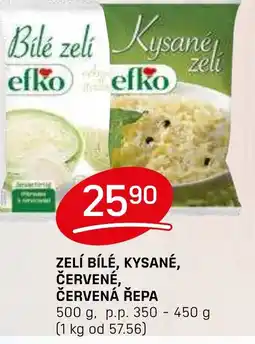 Flop Zelí bílé, kysané, červené, červená řepa nabídka