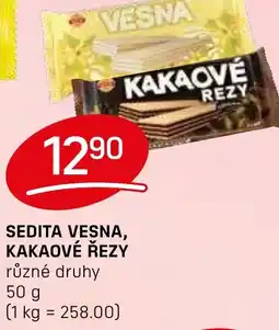 Flop Sedita vesna, kakaové řezy nabídka