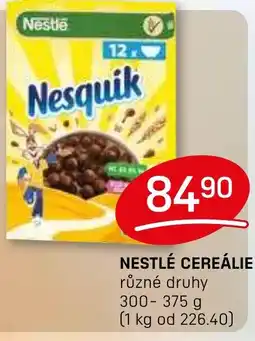 Flop Nestlé cereálie nabídka