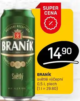 Flop BRANÍK světlé výčepní nabídka