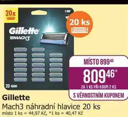 Teta Gillette Mach3 náhradní hlavice 20 ks nabídka