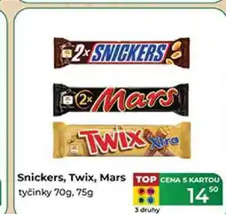 Tamda Foods Snickers, Twix, Mars tyčinky 70g, 75g nabídka