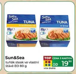 Tamda Foods Sun&Sea tuňák steak ve vlastní šťávě EO 80 g nabídka