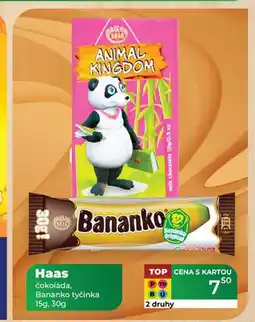 Tamda Foods Haas čokoláda, Bananko tyčinka 15g, 30g nabídka