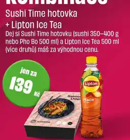 BonVeno Sushi Time hotovka (sushi 350-400 g nebo Pho Bo 500 ml) a Lipton Ice Tea 500 ml nabídka