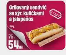 BonVeno Grilovaný sendvič se sýr s kuličkami a jalapeños 190g nabídka