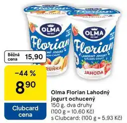 Tesco Olma Florian Lahodný jogurt ochucený, 150 g, dva druhy nabídka