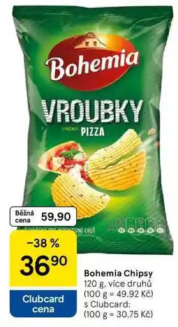 Tesco Bohemia Chipsy, 120 g, více druhů nabídka