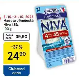 Tesco Madeta Jihočeská Niva 45%, 100 g nabídka