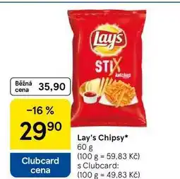 Tesco Lay's Chipsy, 60 g nabídka