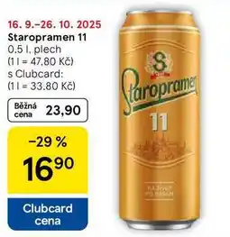 Tesco Staropramen 11, 0.5 l, plech nabídka