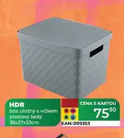 Tamda Foods HDR box úložný s víčkem plastový šedý 36x27x23cm nabídka