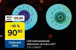 Tesco LED halloweenská dekorace ve tvaru očí, 2 ks v balení nabídka