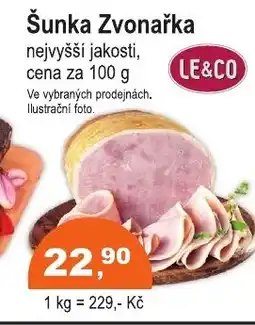 COOP DISKONT Šunka Zvonařka nabídka