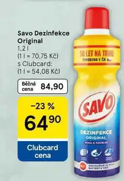 Tesco Savo Dezinfekce Original, 1.2 l nabídka