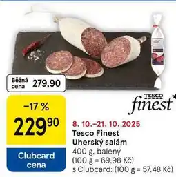 Tesco Tesco Finest Uherský salám, 400 g nabídka