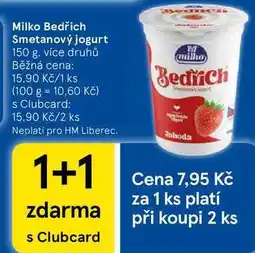 Tesco Milko Bedřich Smetanový jogurt, 150 g, více druhů nabídka