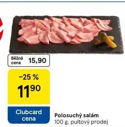Tesco Polosuchý salám, 100 g nabídka