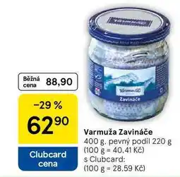 Tesco Varmuža Zavináče, 400 g, pevný podíl 220 g nabídka