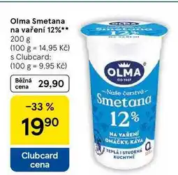 Tesco Olma Smetana na vaření 12%, 200 g nabídka