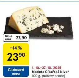 Tesco Madeta Císařská Niva, 100 g nabídka