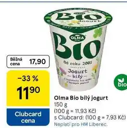 Tesco Olma Bio bílý jogurt, 150 g nabídka